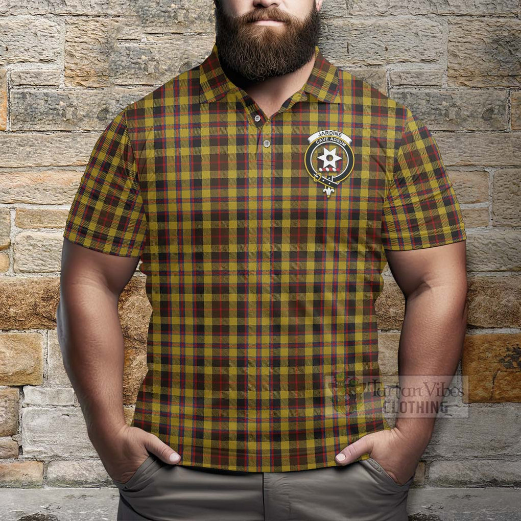 Jardine Tartan Polo Shirt with Family Crest Celtic Skull Style - Tartan Vibes Clothing