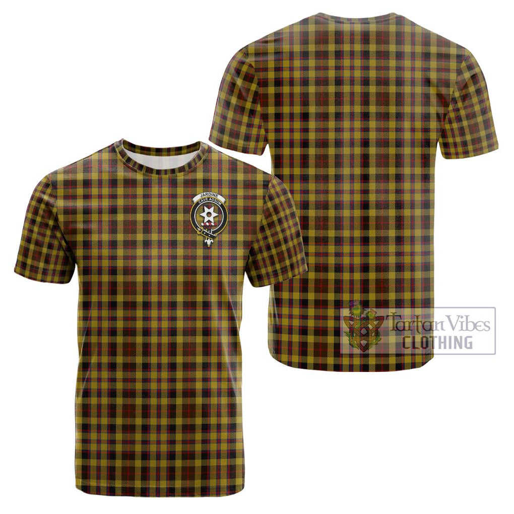 Jardine Tartan Cotton T-Shirt with Family Crest - Tartan Vibes Clothing