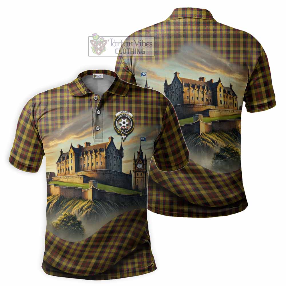 Tartan Vibes Clothing Jardine Tartan Family Crest Polo Shirt with Scottish Ancient Castle Stype