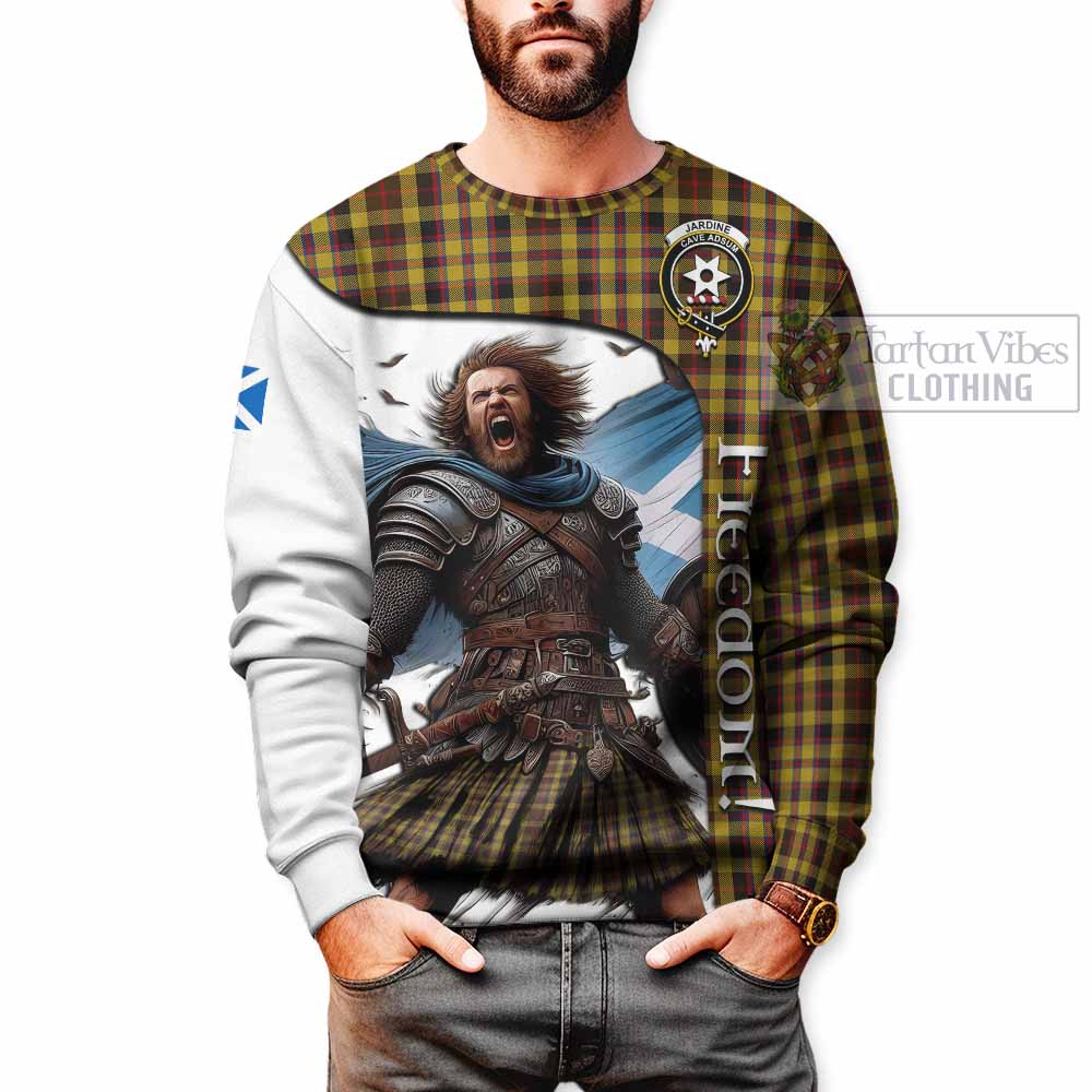 Jardine Crest Tartan Sweatshirt Inspired by the Freedom of Scottish Warrior - Tartan Vibes Clothing