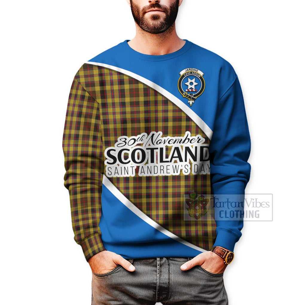 Jardine Family Crest Tartan Sweatshirt Celebrate Saint Andrew's Day in Style - Tartan Vibes Clothing