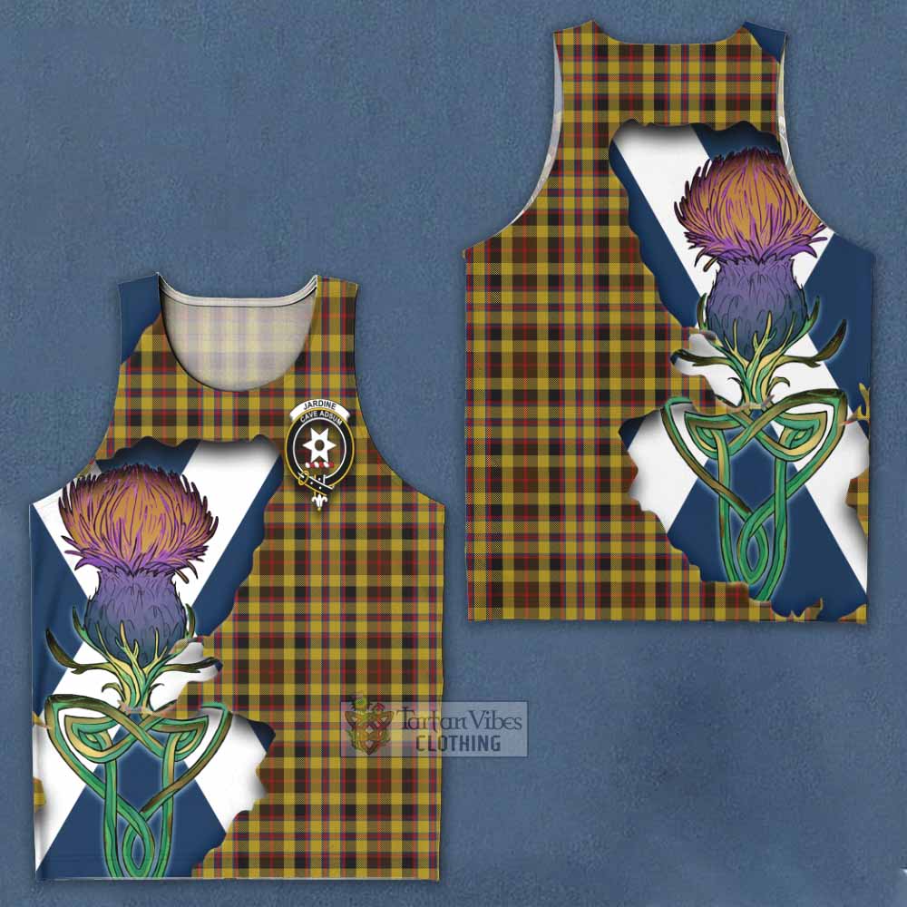 Jardine Tartan Family Crest Men's Tank Top Scottish Thistle Celtic Inspired - Tartan Vibes Clothing
