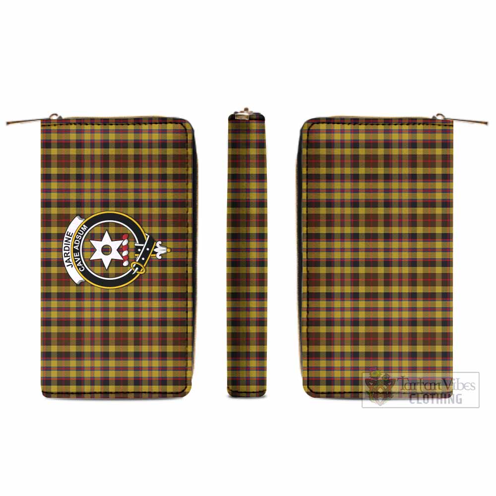 Jardine Tartan Women's Leather Wallet with Family Crest - Tartan Vibes Clothing