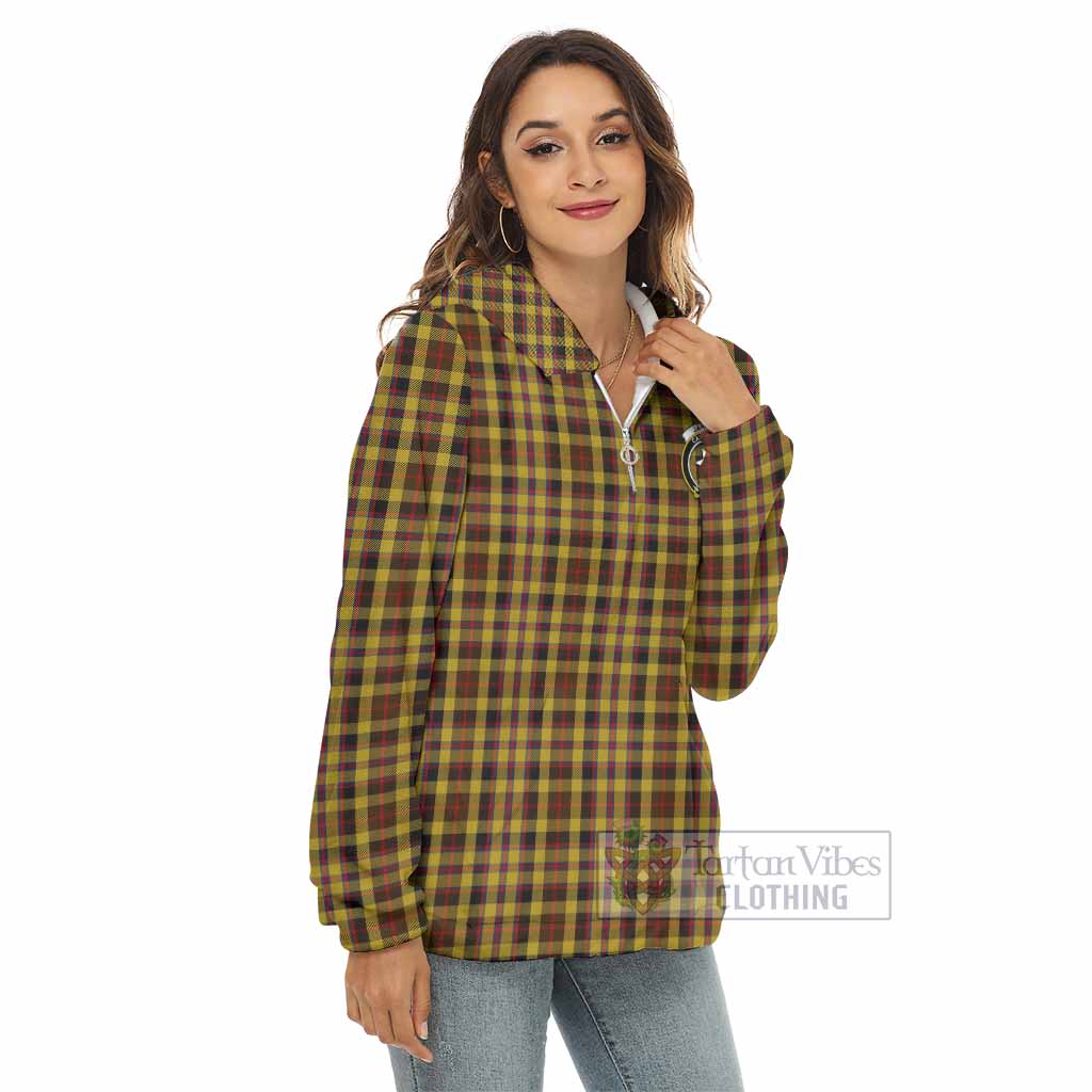 Jardine Tartan Women's Borg Fleece Hoodie with Half Zip with Family Crest - Tartan Vibes Clothing