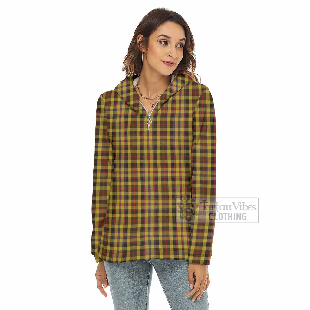Jardine Tartan Women's Borg Fleece Hoodie with Half Zip - Tartan Vibes Clothing