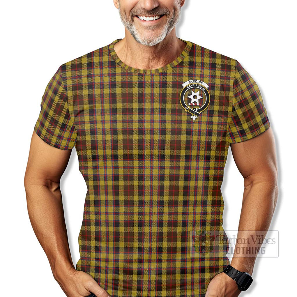 Jardine Tartan T-Shirt with Family Crest Celtic Skull Style - Tartan Vibes Clothing