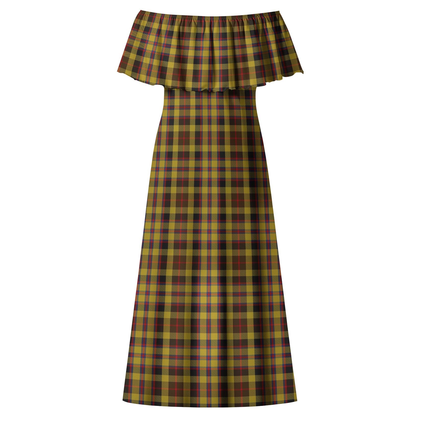 Jardine Tartan Off Shoulder Long Dress - Tartan Vibes Clothing