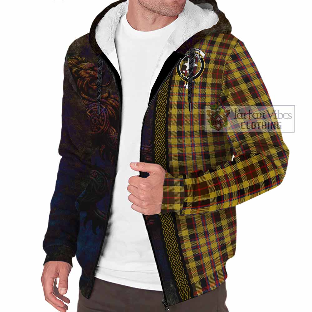 Tartan Vibes Clothing Jardine Tartan Family Crest Sherpa Hoodie Alba Gu Brath Be Brave Lion Ancient Style