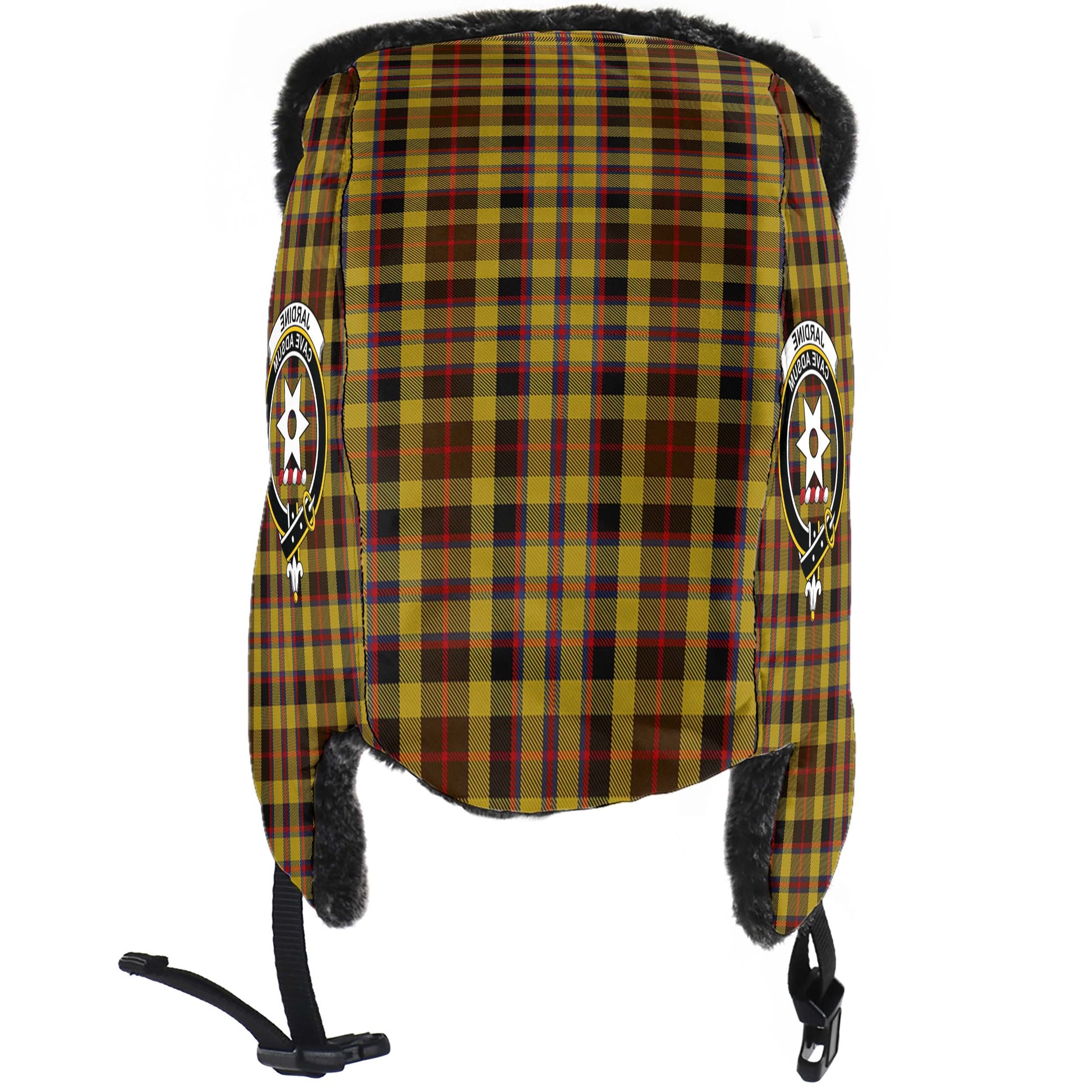 Jardine Tartan Winter Trapper Hat with Family Crest - Tartan Vibes Clothing