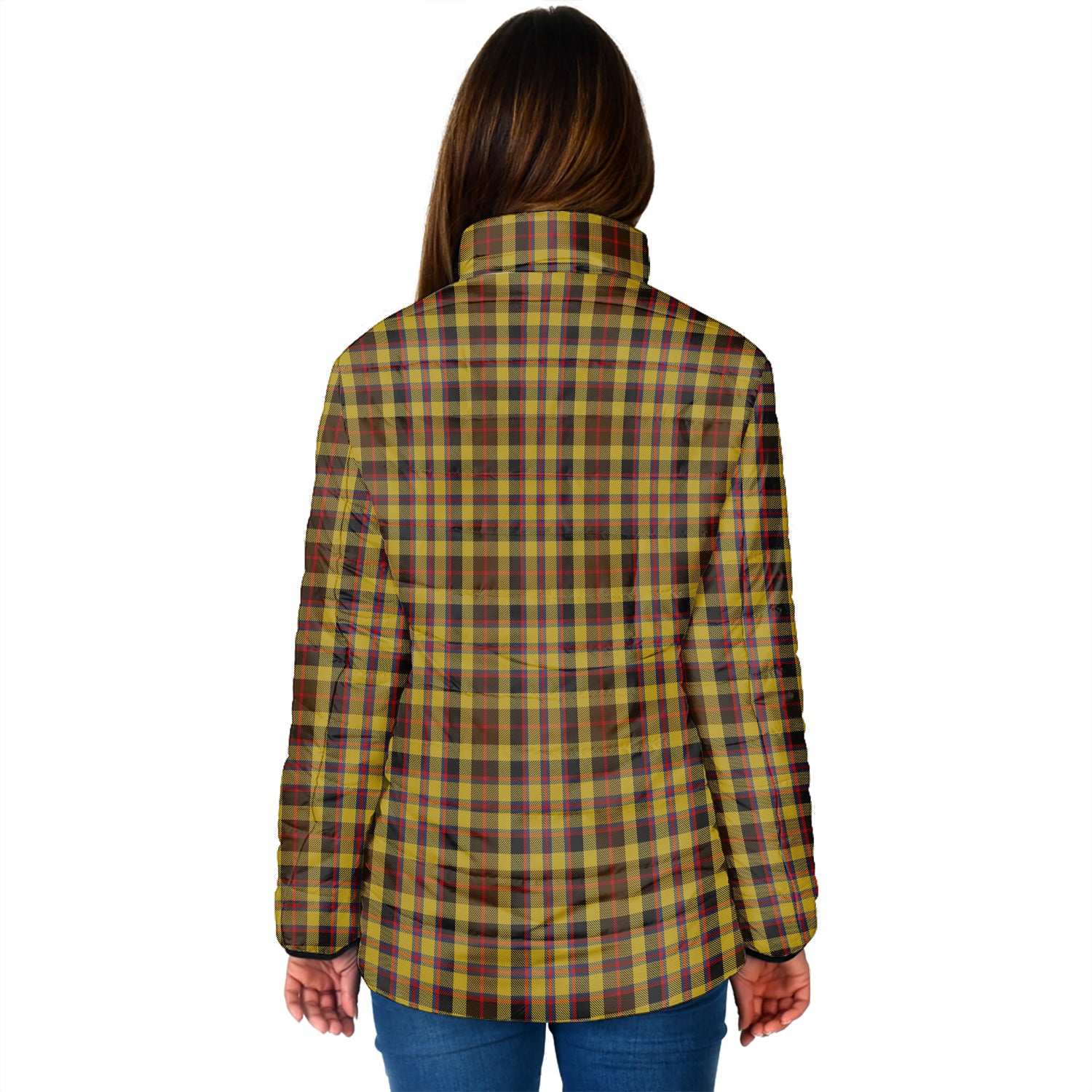 Jardine Tartan Padded Jacket with Family Crest - Tartan Vibes Clothing