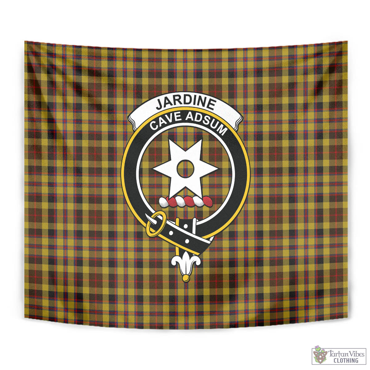 Jardine Tartan Tapestry Wall Hanging and Home Decor for Room with Family Crest - Tartan Vibes Clothing