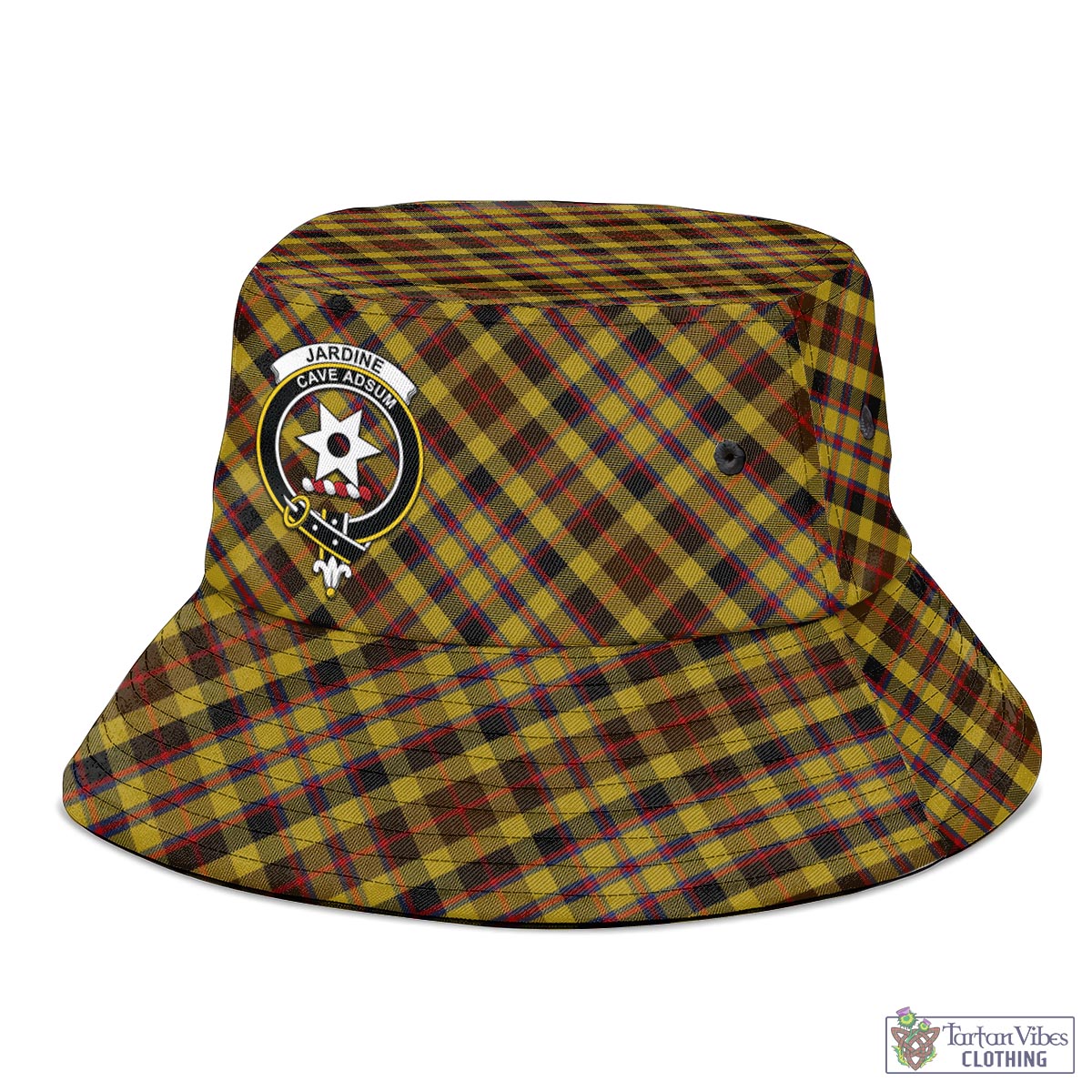 Jardine Tartan Bucket Hat with Family Crest - Tartan Vibes Clothing