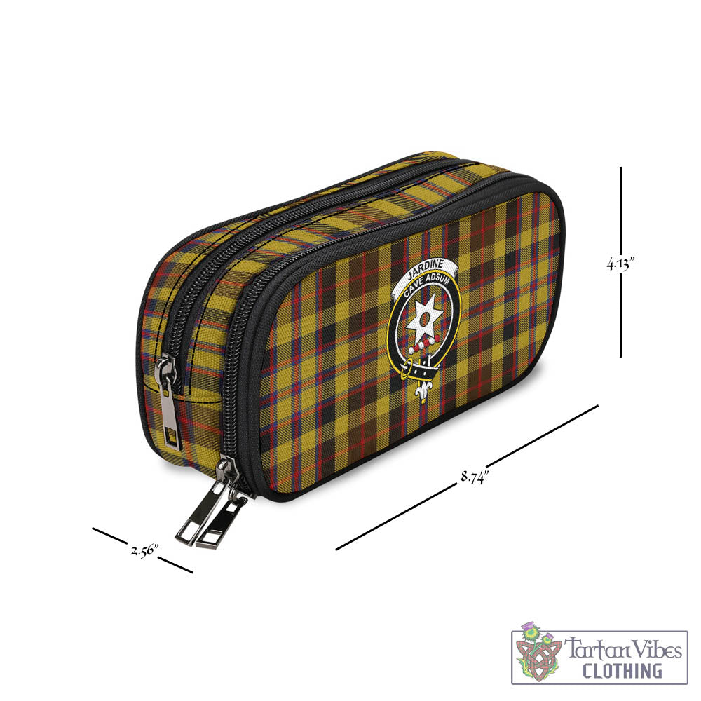 Jardine Tartan Pen and Pencil Case with Family Crest - Tartan Vibes Clothing