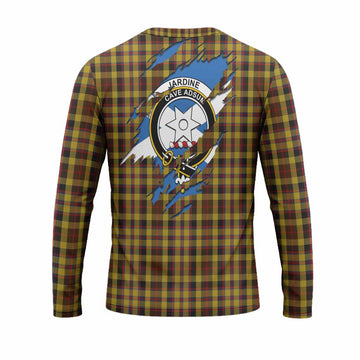 Jardine Clan Crest In Me Tartan Long Sleeve T-Shirt Scotland Flag Style
