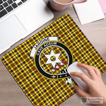 Jardine Modern Tartan Mouse Pad with Family Crest