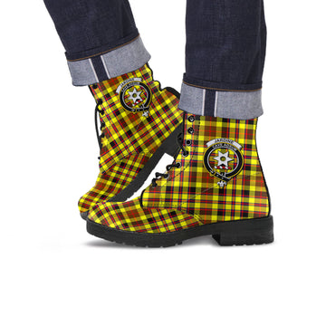 Jardine Modern Tartan Leather Boots with Family Crest