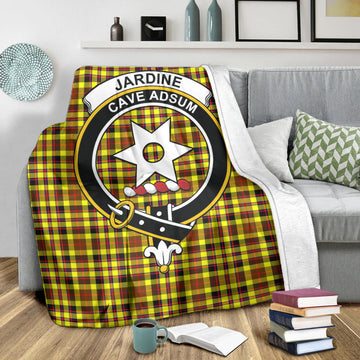 Jardine Modern Tartan Blanket with Family Crest