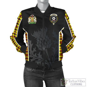 Jardine Modern Tartan Bomber Jacket with Family Crest and Scottish Thistle Vibes Sport Style