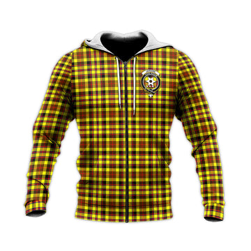 Jardine Modern Tartan Knitted Hoodie with Family Crest