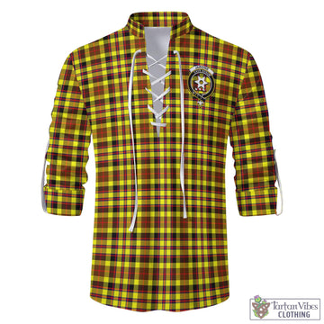 Jardine Modern Tartan Men's Scottish Traditional Jacobite Ghillie Kilt Shirt with Family Crest