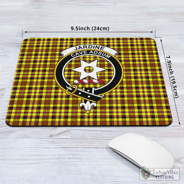 Jardine Modern Tartan Mouse Pad with Family Crest