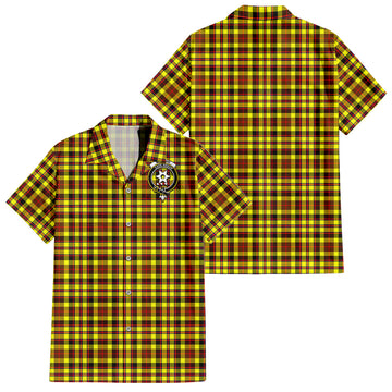 Jardine Modern Tartan Short Sleeve Button Down Shirt with Family Crest