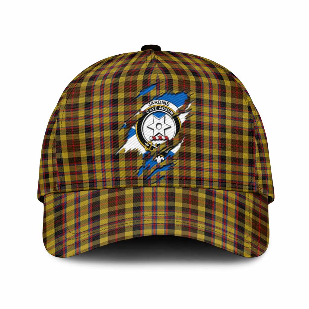 Jardine Tartan Classic Cap with Family Crest In Me Style
