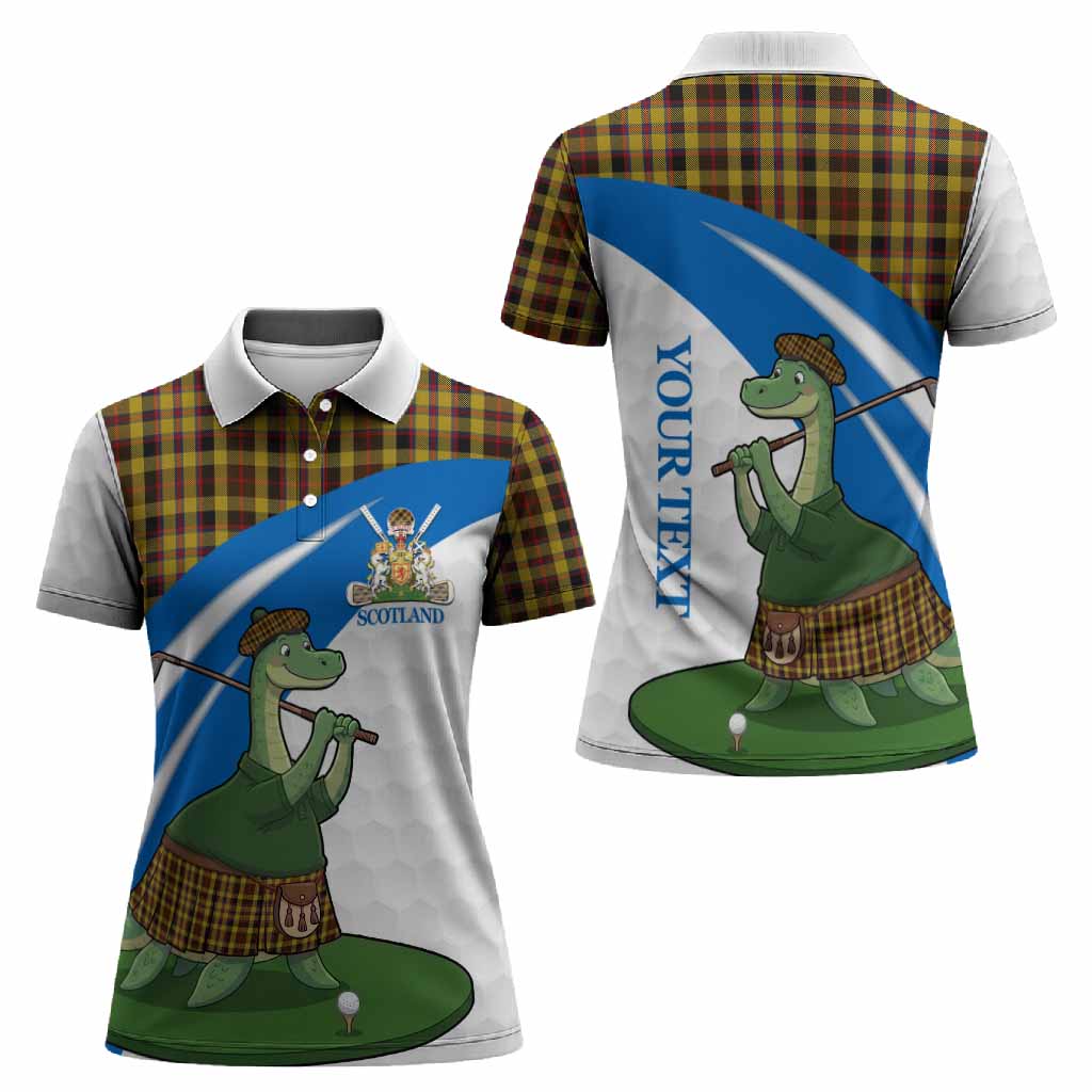 Jardine Tartan Crest Golf Nessie Women Polo Shirt Loch Ness Monster Sporty Style