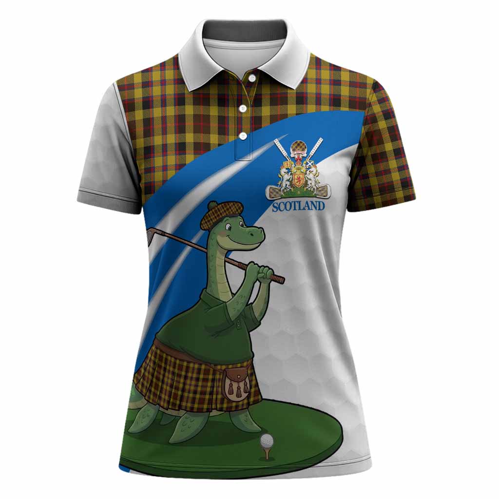 Jardine Tartan Crest Golf Nessie Women Polo Shirt Loch Ness Monster Sporty Style