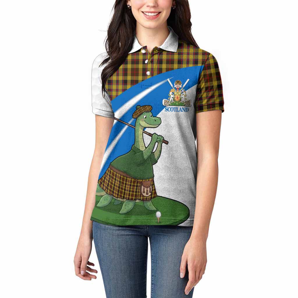 Jardine Tartan Crest Golf Nessie Women Polo Shirt Loch Ness Monster Sporty Style