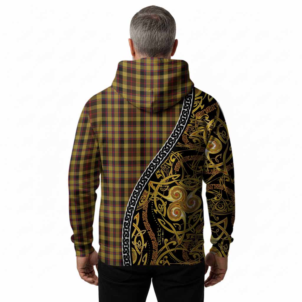 Jardine Tartan Crest Hoodie Celtic Knot and Triple Trickle Spiral Symbols