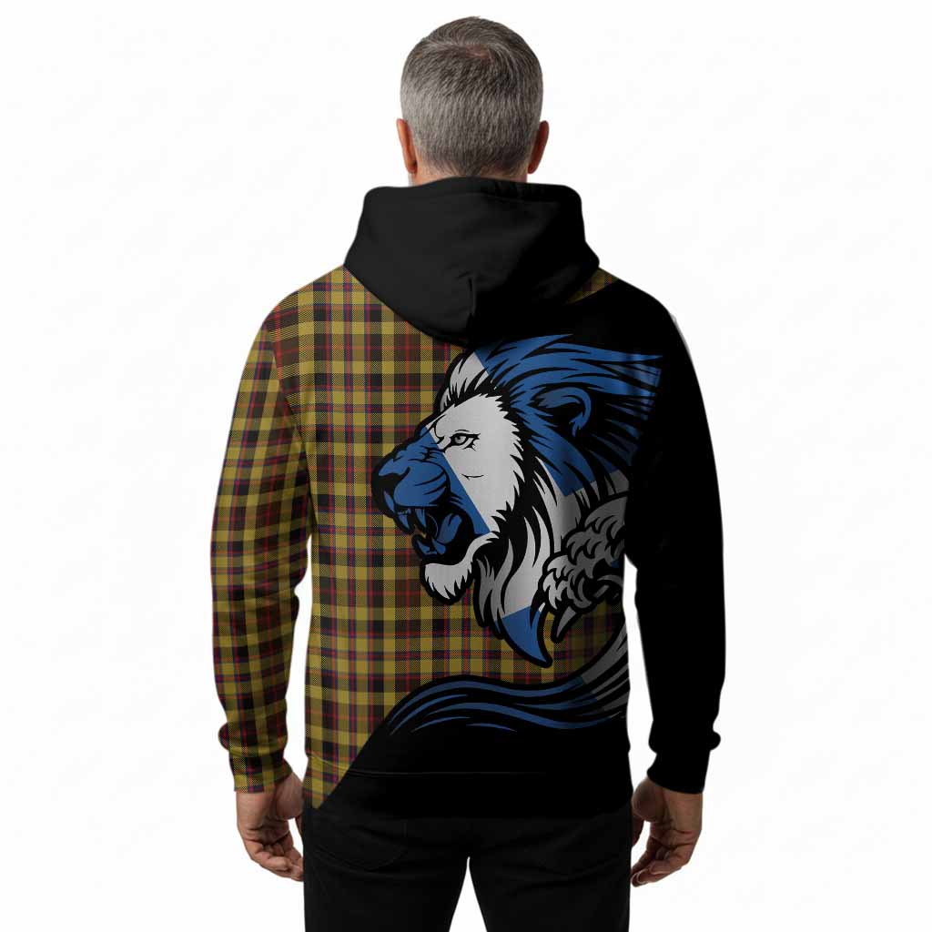 Jardine Tartan Crest Hoodie Scottish Golden Lions Wave Flow