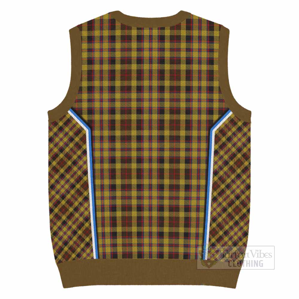 Jardine Tartan Crest Knitted V-Neck Vest Scotland Coat of Arm Flag Style - Tartan Vibes Clothing