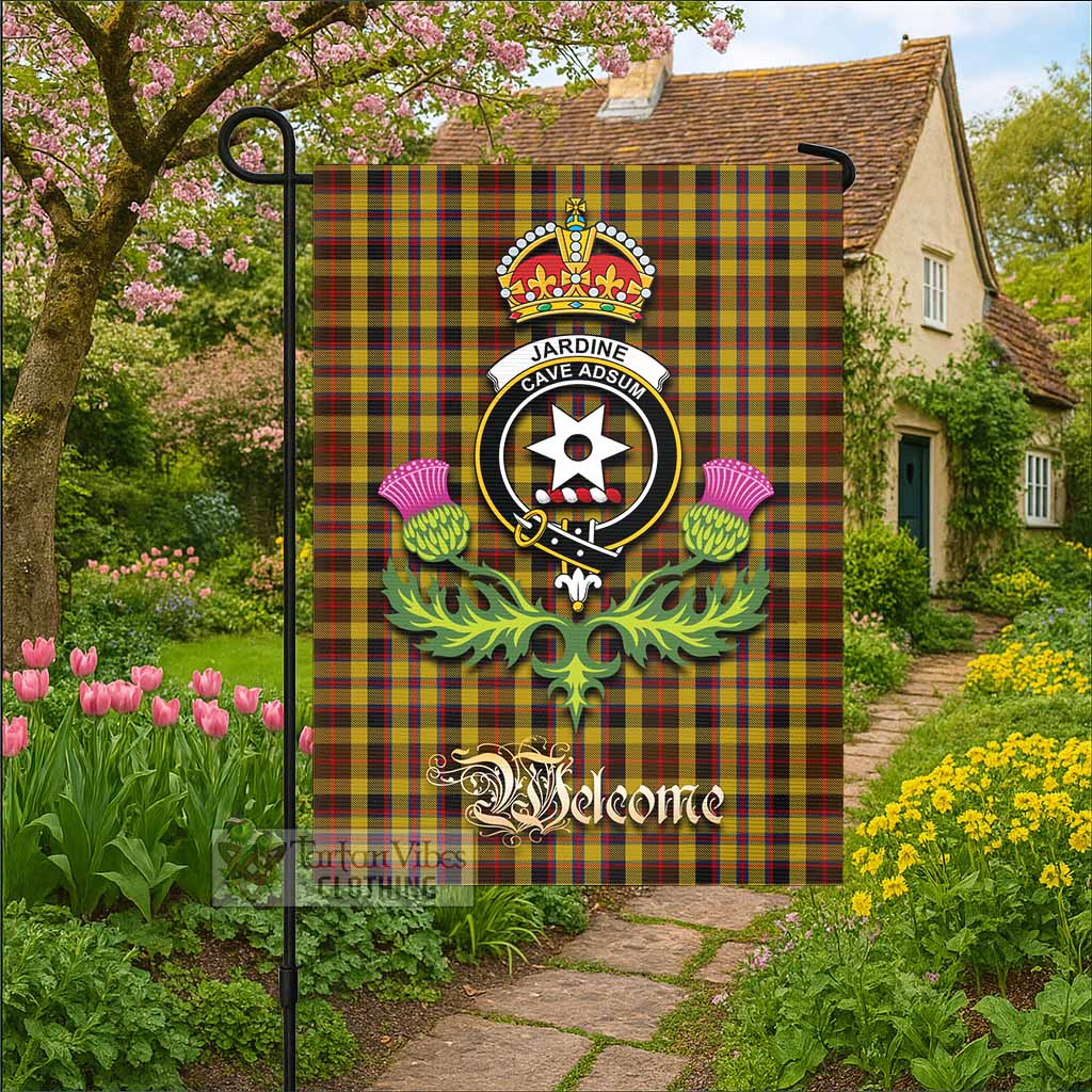 Jardine Tartan Family Crest Garden Flag Royal Thistle Welcome Style - Tartan Vibes Clothing