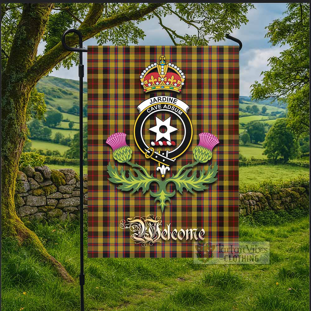 Jardine Tartan Family Crest Garden Flag Royal Thistle Welcome Style - Tartan Vibes Clothing