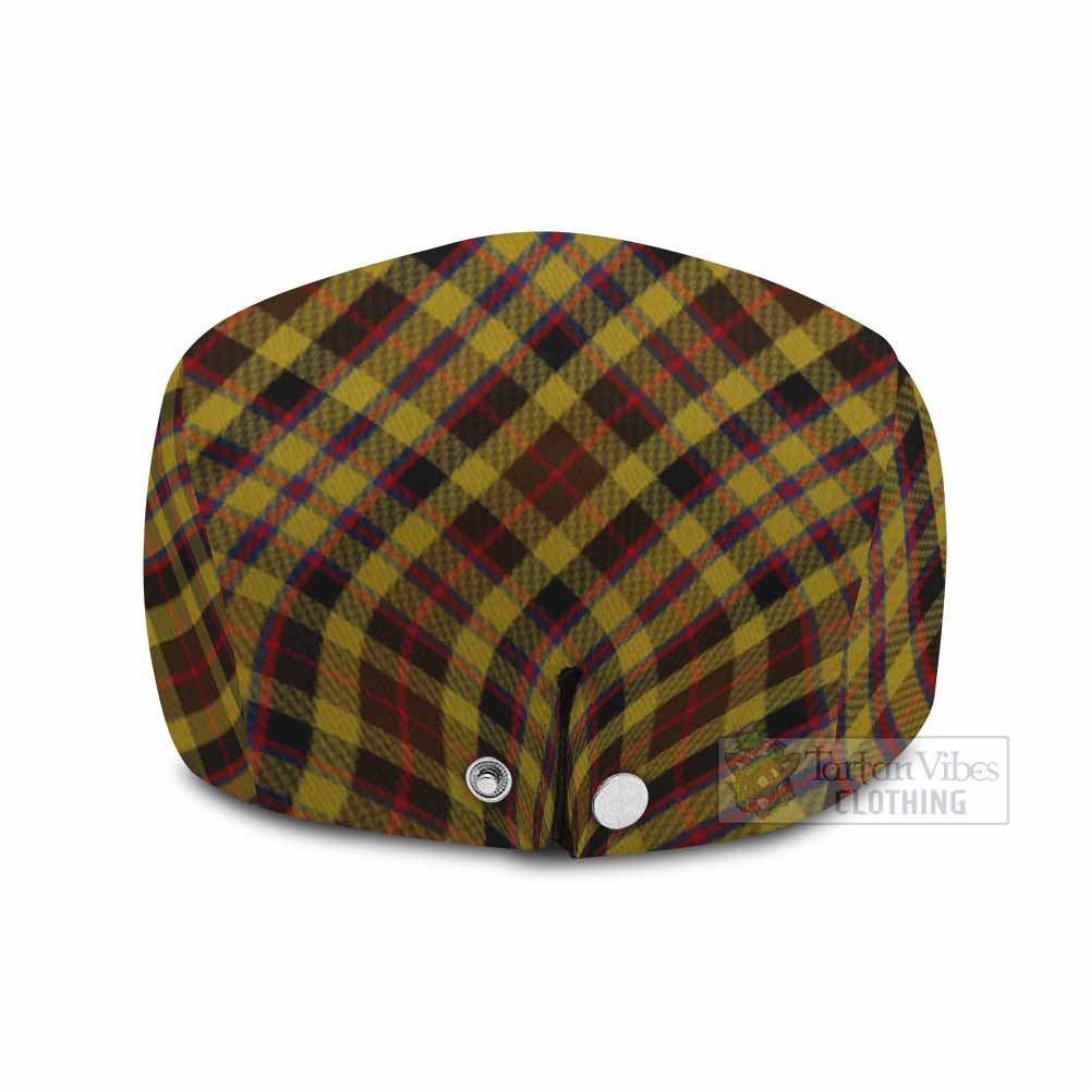 Jardine Tartan Flat Cap, Jeff Cap Cross Style with Family Crest - Tartan Vibes Clothing