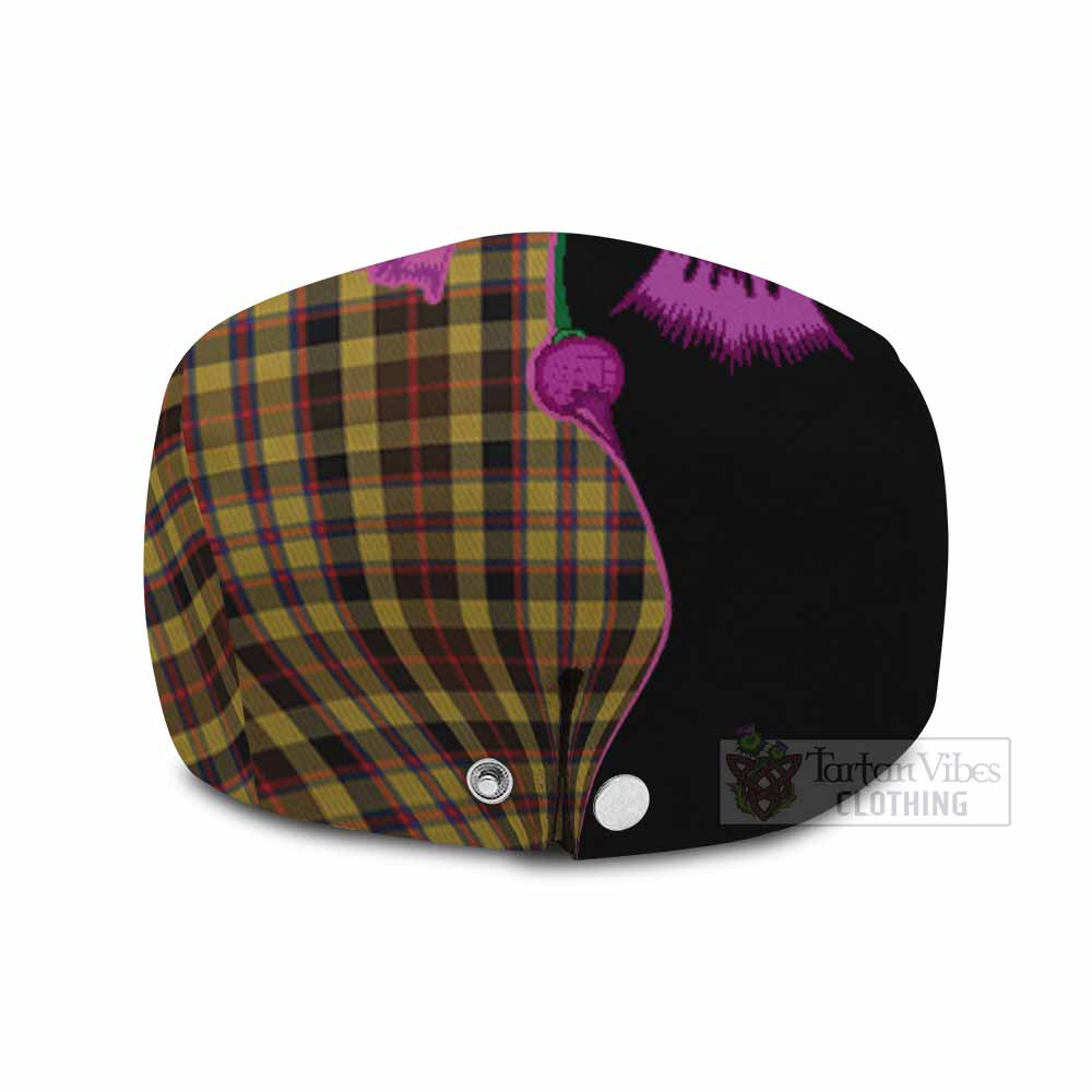 Jardine Tartan Flat Cap, Jeff Cap Traditional Scottish Thistle