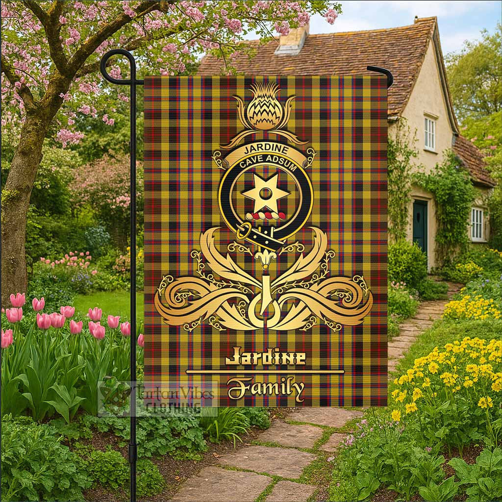Jardine Tartan Garden Flag with Highland Thistle Cherish Family Crest Style - Tartan Vibes Clothing