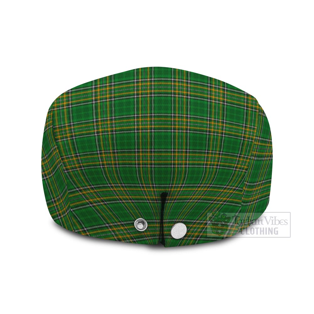 Beare Irish Clan Tartan Jeff Cap, Tartan Flat Cap with Coat of Arm - Tartan Vibes Clothing