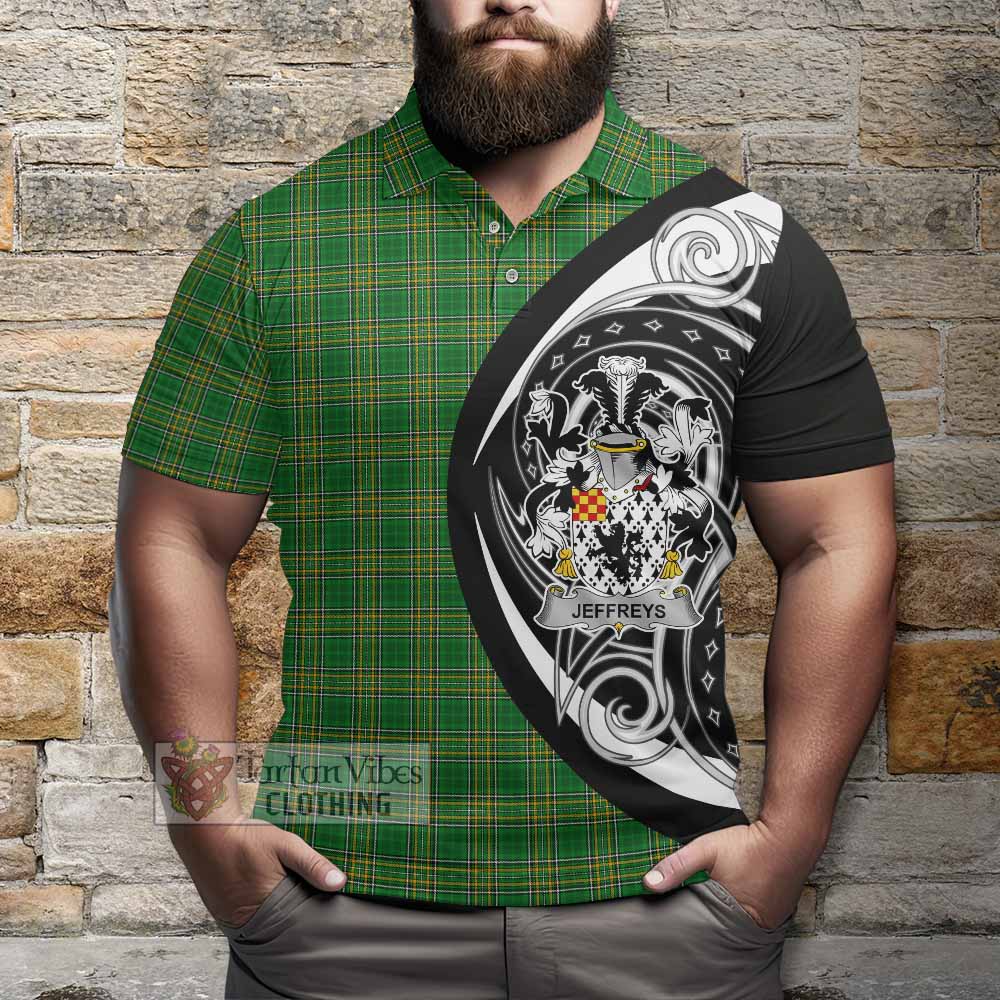 Jeffreys Irish Clan Polo Shirt Celtic Circle Style - Tartan Vibes Clothing