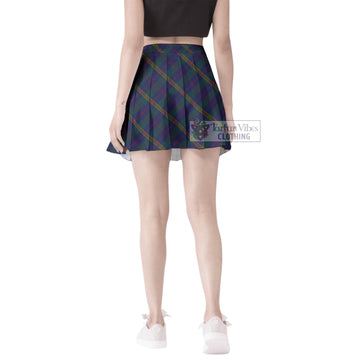 Jenkins of Wales Tartan Women's Plated Mini Skirt Cross Style