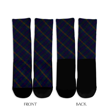 Jenkins of Wales Tartan Crew Socks Cross Style
