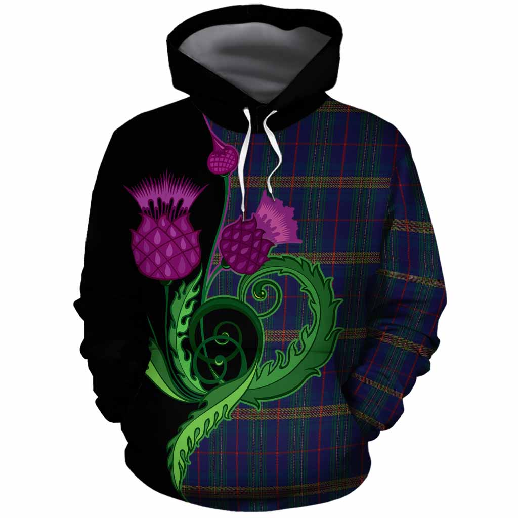 Jenkins of Wales Tartan Cotton Hoodie Traditional Scottish Thistle