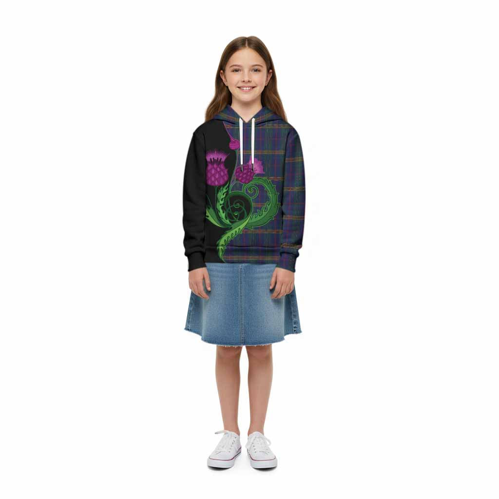 Jenkins of Wales Tartan Kid Hoodie Traditional Scottish Thistle