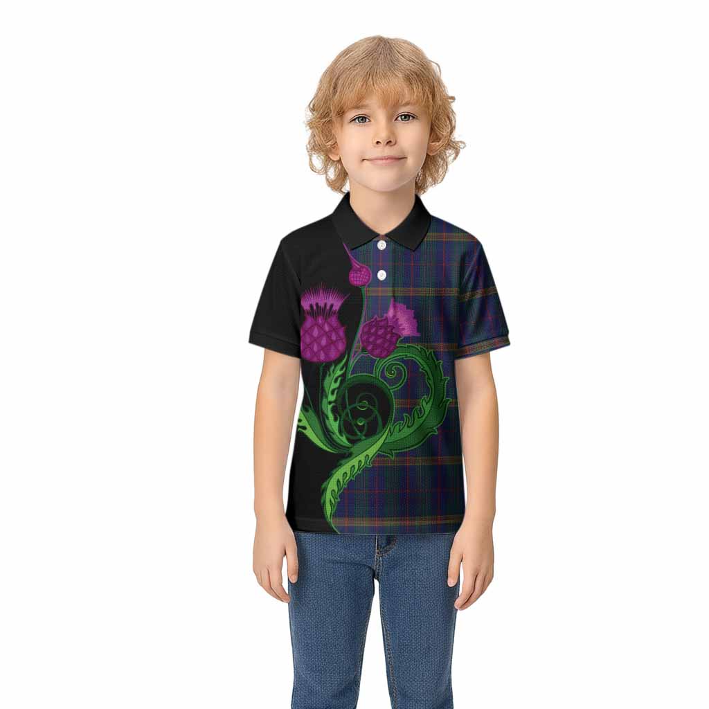 Jenkins of Wales Tartan Kid Polo Shirt Traditional Scottish Thistle