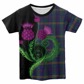 Jenkins of Wales Tartan Kid T-shirt Traditional Scottish Thistle