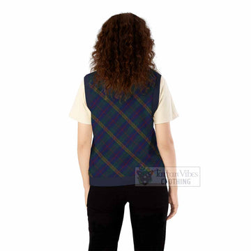 Jenkins of Wales Tartan  Knitted V-Neck Vest Cross Style
