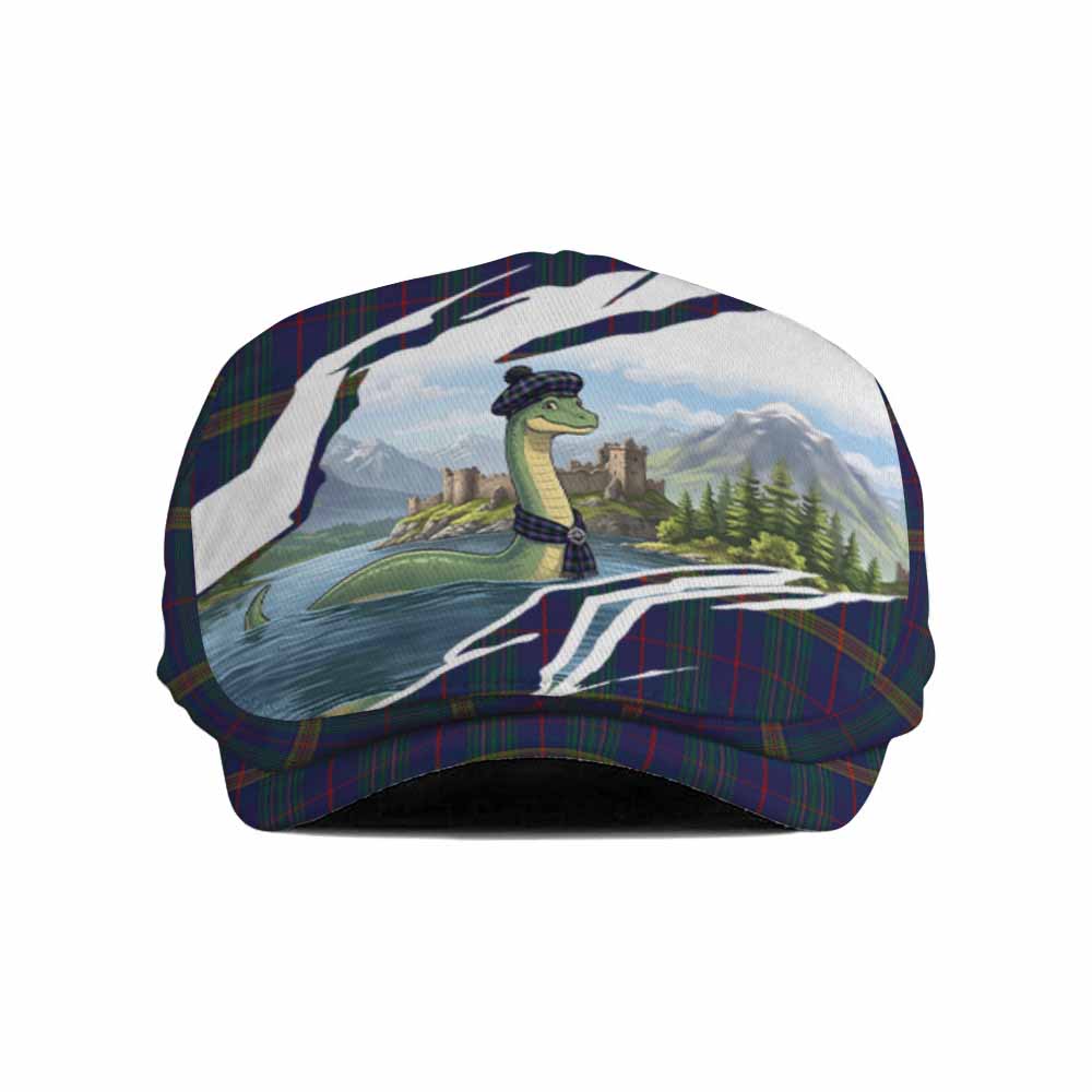 Jenkins of Wales Tartan Loch Ness Monster Scottish Heritage Art Flat Cap, Jeff Cap