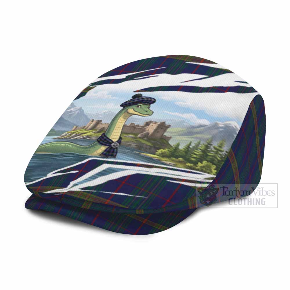 Jenkins of Wales Tartan Loch Ness Monster Scottish Heritage Art Flat Cap, Jeff Cap