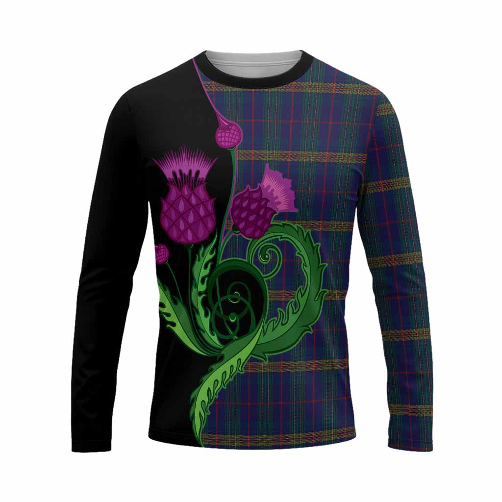 Jenkins of Wales Tartan Long Sleeve T-Shirt Traditional Scottish Thistle